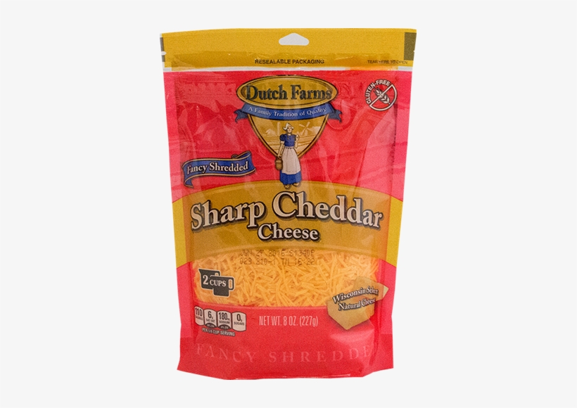 Shredded Sharp Cheddar Cheese - Dutch Farms Fancy Shredded Sharp Cheddar Cheese, 32, transparent png #3116798