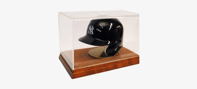 New York Yankees Mini Helmet And Display Case - Hardwood, transparent png #3117706