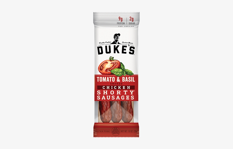 Tomato & Basil 12ct - Duke's Hatch Green Chile Smoked Shorty Sausages, transparent png #3118146