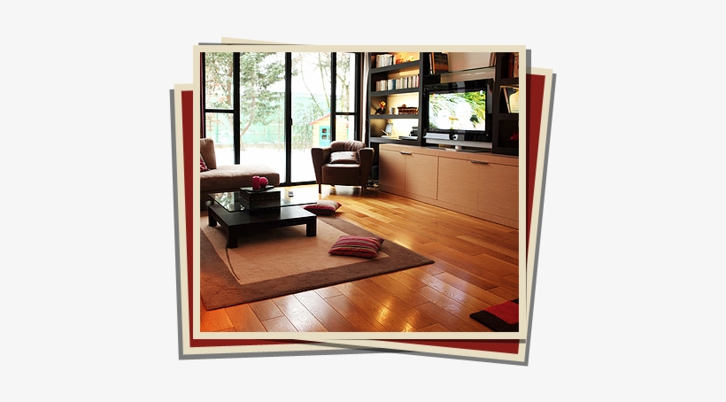 Hardwood Floored Living Room Hardwood Flooring - Floor, transparent png #3118996