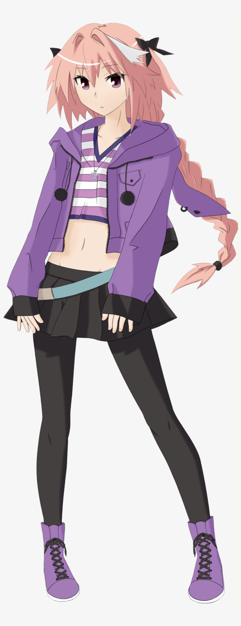 View Samegoogleiqdbsaucenao Casual Astolfo , - Fate Apocrypha Rider Of Black Astolfo Cosplay Costume, transparent png #3120052