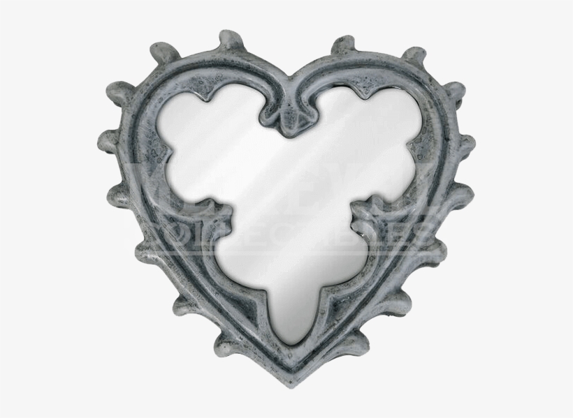 Alchemy Vault Gothic Heart Compact Mirror, transparent png #3121362