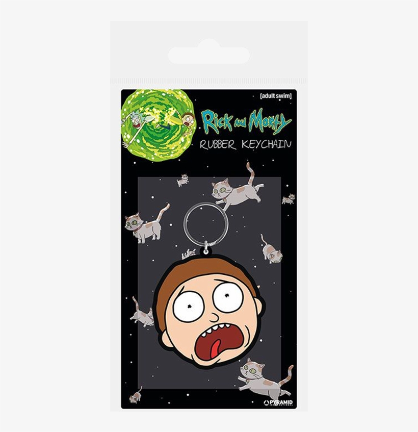 Rick & Morty Rubber Keychain Morty Terrified Face 6 - Rick And Morty Cup - Portal - Heat-change Mug - For, transparent png #3121663