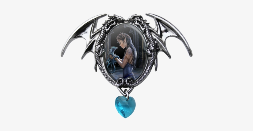 Water Dragon Cameo Necklace Anne Stokes Elf Maiden - Anne Stokes Water Dragon Cameo, transparent png #3121666