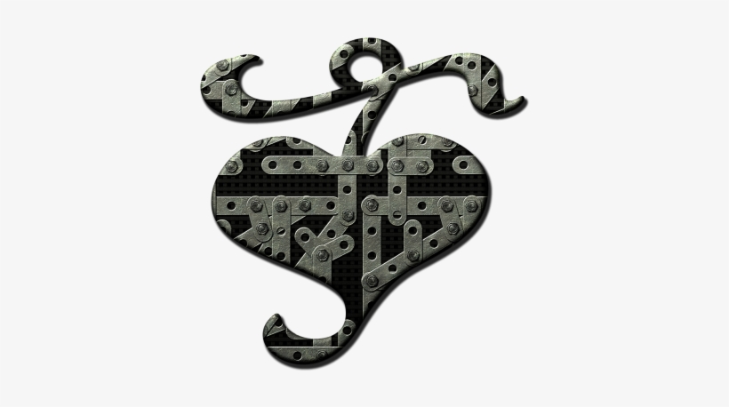 Heart Love,unique Gothic Design,brackets And Screws, - Love, transparent png #3121838