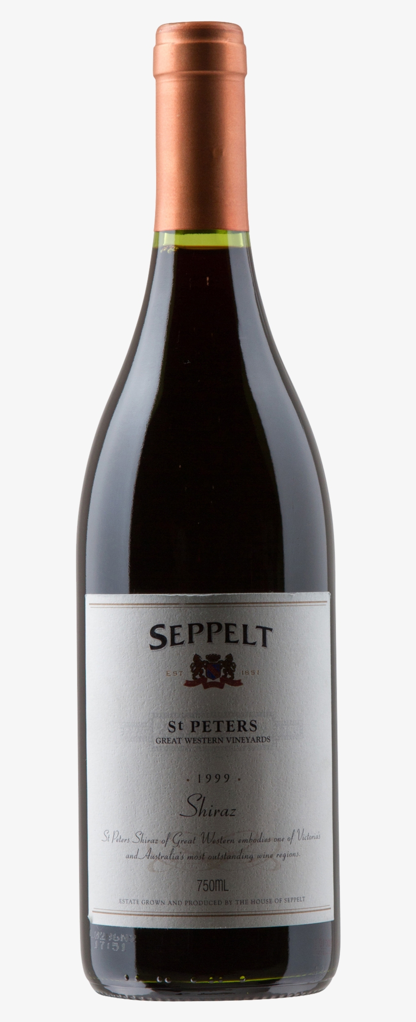 Seppelt St Peters Great Western Shiraz 1999 - Cazes Alter, transparent png #3122749
