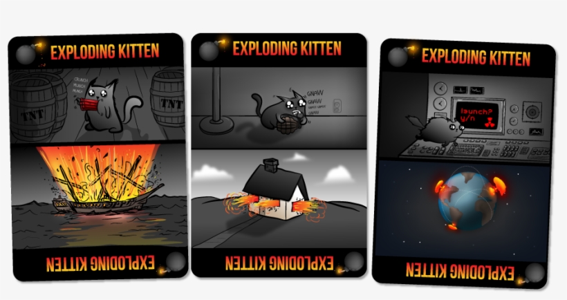 When You Explode, You Die And You Are Out Of The Game - Exploding Kittens Exploding Kitten Cards, transparent png #3122972