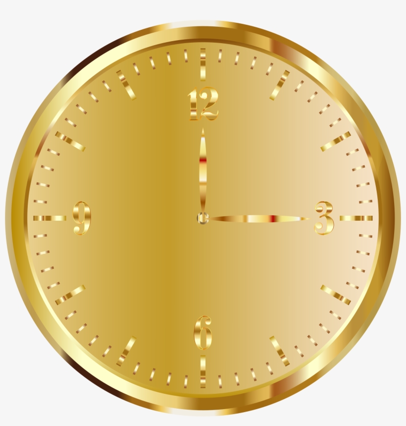 Big Image - Golden Clock, transparent png #3123036