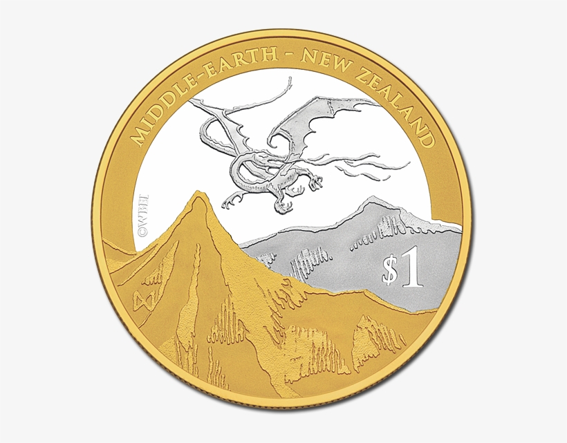 The Desolation Of Smaug Silver Coin With Gold Plating - Silver Coin, transparent png #3123961