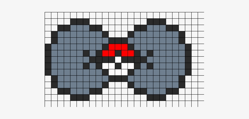 Pokeball Bow Perler Bead Pattern, Bead Sprites