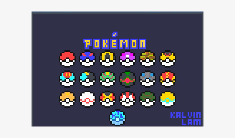 Pokeball - Pokeball Pixel Art - Free Transparent PNG Download - PNGkey