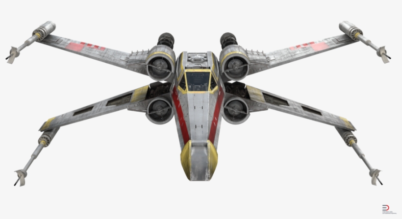 Star Wars X Wing Starfighter Yellow Royalty Free 3d - X Wing Fighter Transparent Background, transparent png #3124592