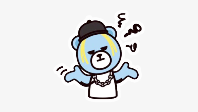 Krunk Yg Ygent Kpop Bear Stickers Png - Yg Entertainment, transparent png #3124852