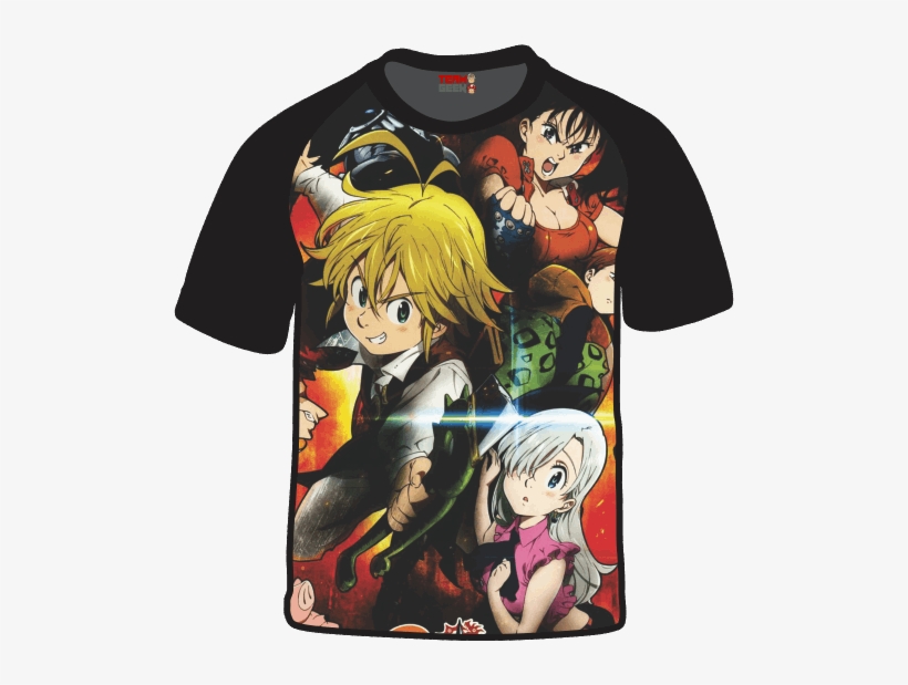 Camiseta Nanatsu No Taizai Meliodas X Elizabeth X Diane - Nanatsu No Taizai S1, transparent png #3124856