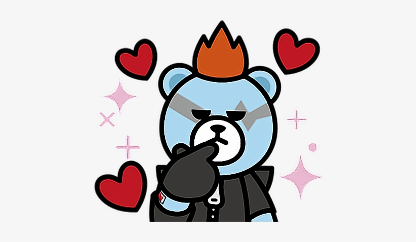 Krunk Yg Ygent Kpop Bear Stickers Png - Big Bang スタンプ, transparent png #3125054