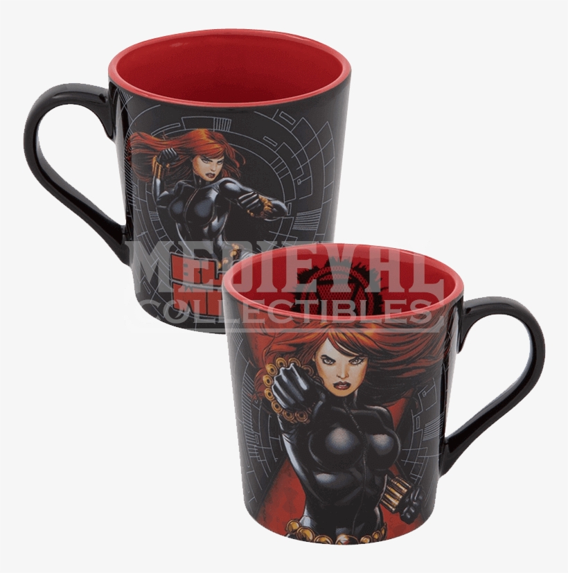 Marvel Black Widow 12 Oz. Ceramic Mug, transparent png #3125204