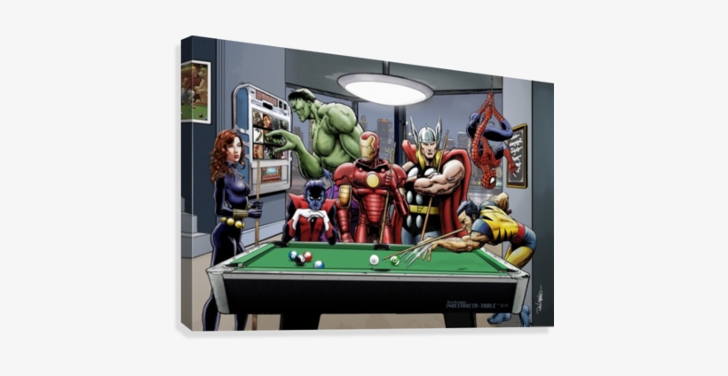 Marvel Superheroes Relax Playing Pool Featuring X-men - Marvel Afterhours, transparent png #3125462