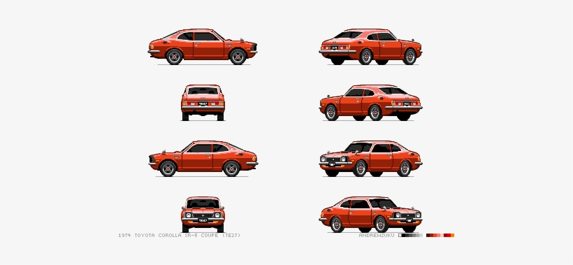 Toyota Corolla Pixel Car - 1979 Toyota Celica Liftback, transparent png #3126355