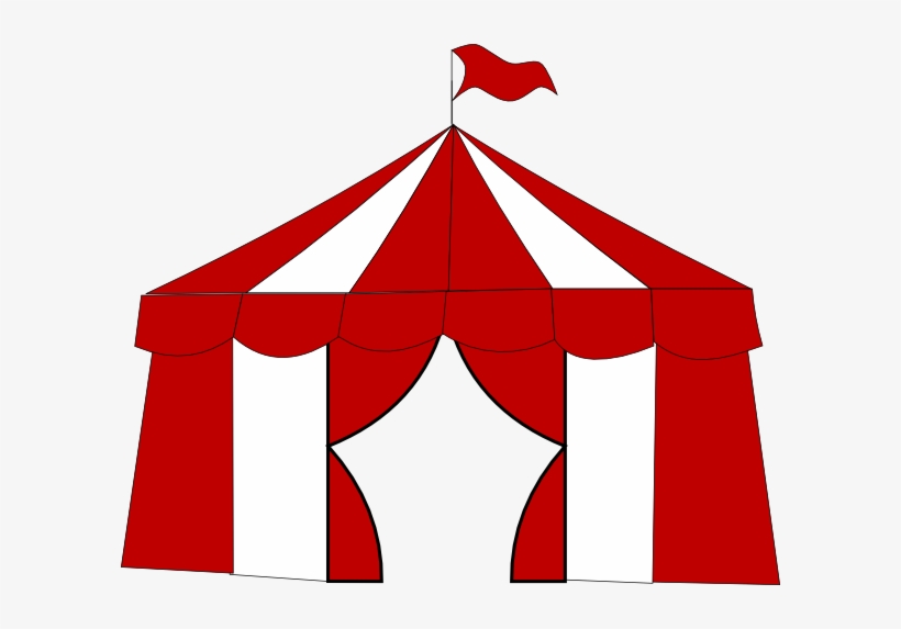 Red Circus Tent 2 Clip Art - Clip Art Circus Tent, transparent png #3126523
