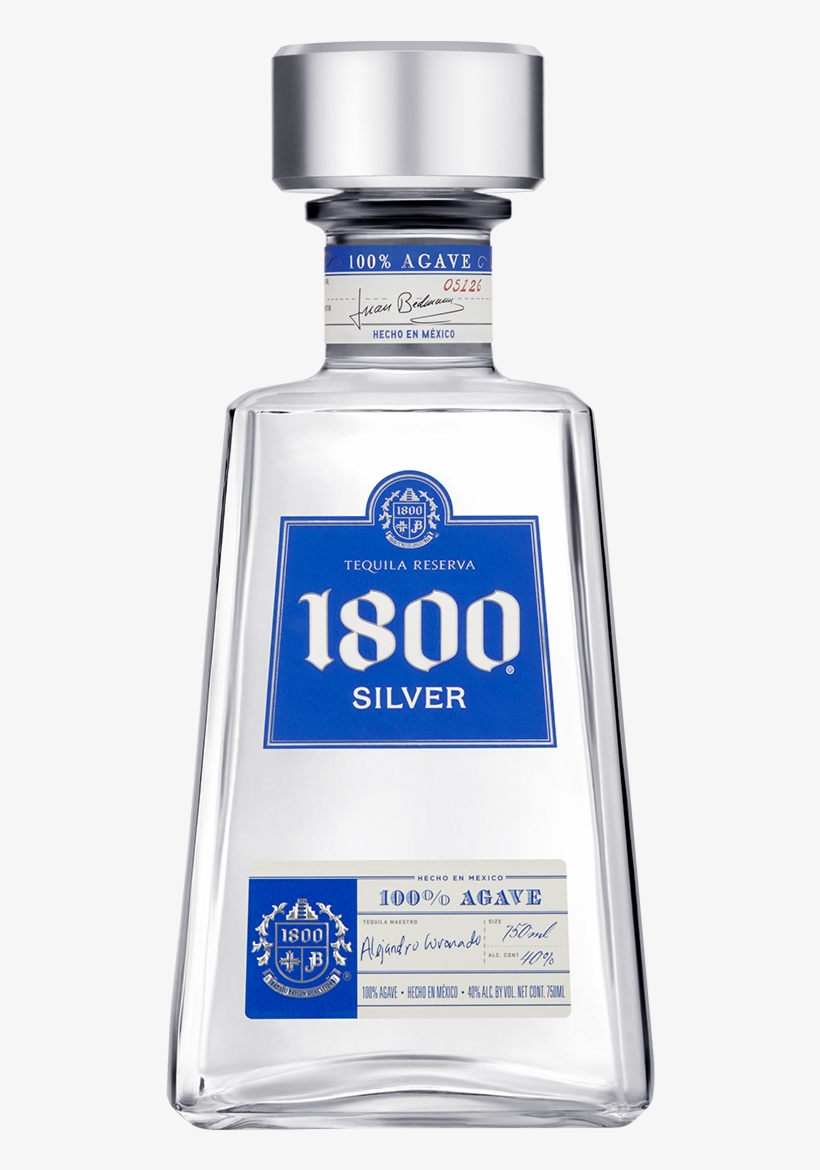 1800® Tequila, The Original “super Premium” 100% Agave - 1800 Silver, transparent png #3127021