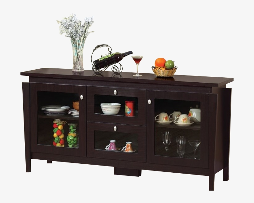 Furniture Of America Kate Transitional 60" Tv Stand - Black Modern Dresser, transparent png #3127252