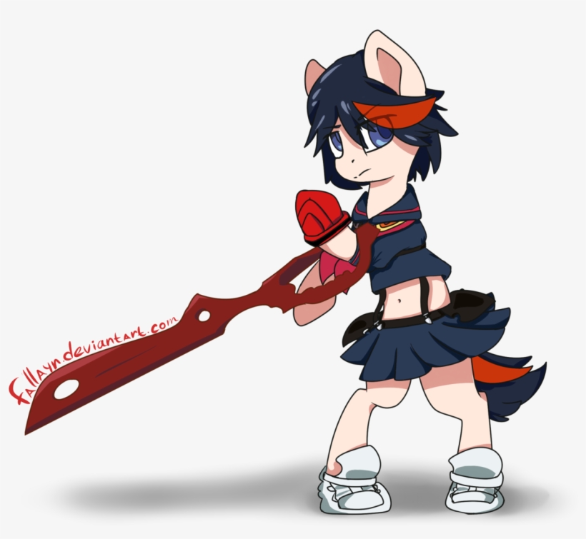 Fallayn, Kill La Kill, Ponified, Ryuko Matoi, Safe, - Mlp Kill La Kill Ryuko, transparent png #3128201