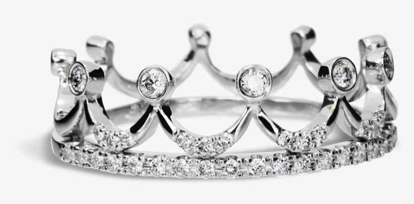 King Or Queen White Gold Diamond Ring - Ring, transparent png #3128354