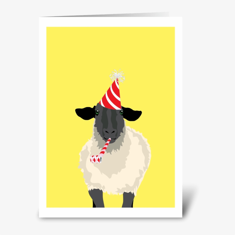 Birthday Sheep Greeting Card - Sheep Greeting Card, transparent png #3128661