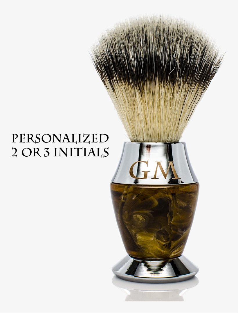Maison Lambert 100% Black Badger Bristle Faux Horn - Shave Brush, transparent png #3128738