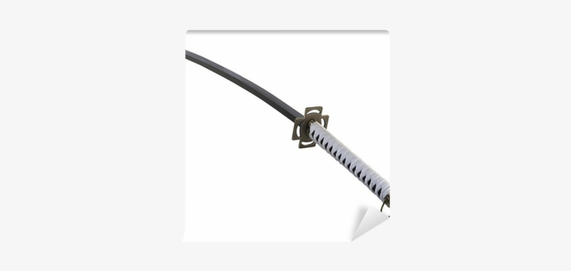 Katana Sword Isolated On White Wall Mural • Pixers® - Katana Blanc Et Noir, transparent png #3129158