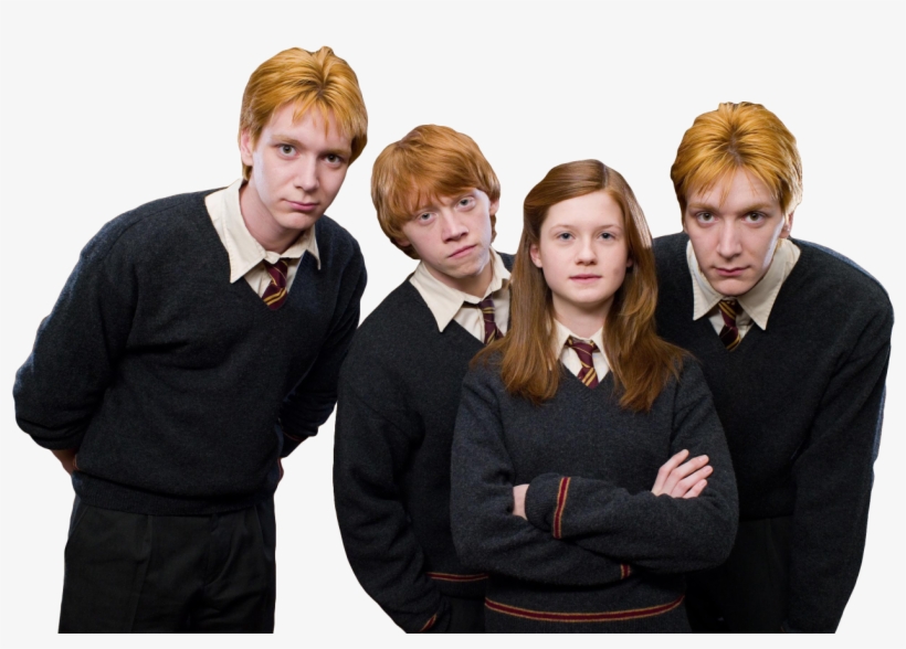 Transparent Fred, Ginny, George, And Ron - Fred And George Weasley, transparent png #3129469