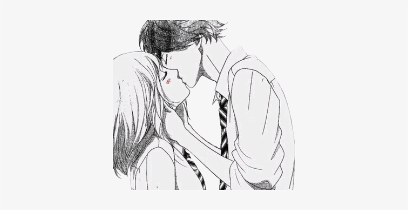 Anime Couple Animecouple Mangaanime Kiss - Ao Haru Ride Kou And Futaba Kiss, transparent png #3129578