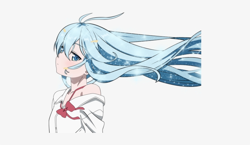 Zoom - Anime Alien Girl Blue Hair, transparent png #3129695