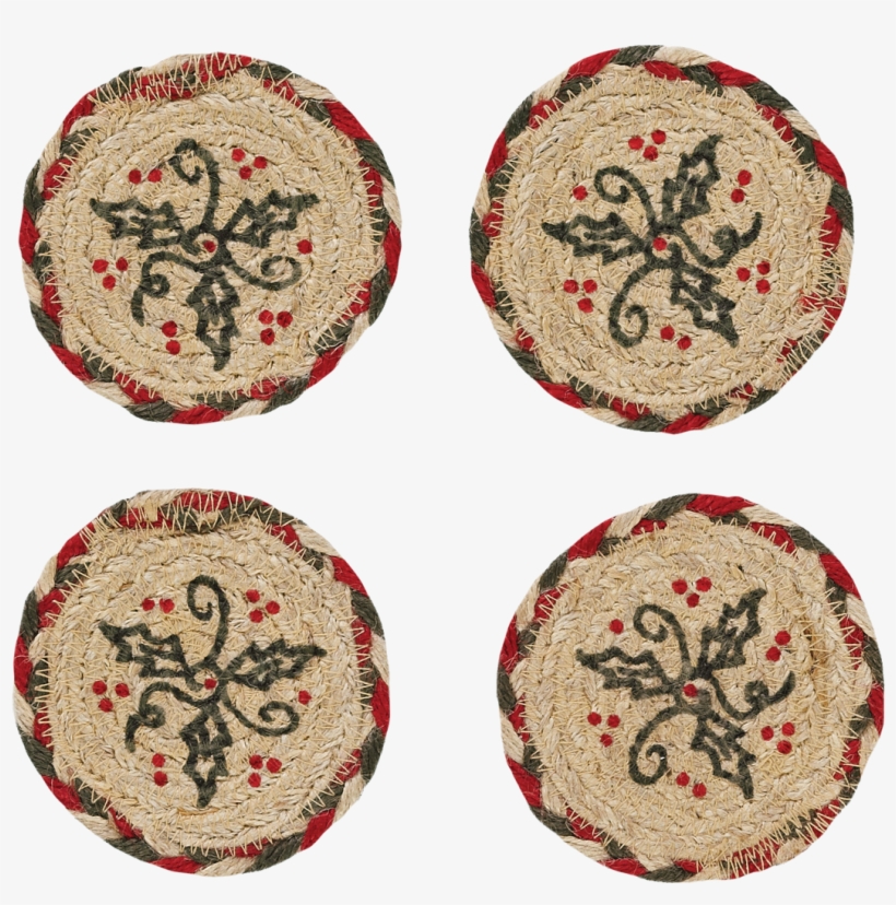 Holly Berry Jute Stencil Coaster Set Of - Vhc Brands Holly Berry Jute Coaster Set 6, transparent png #3129860