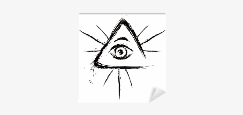 Eye Of Providence Symbol Created In Grunge Style Wall - Oko Opatrzności, transparent png #3129969