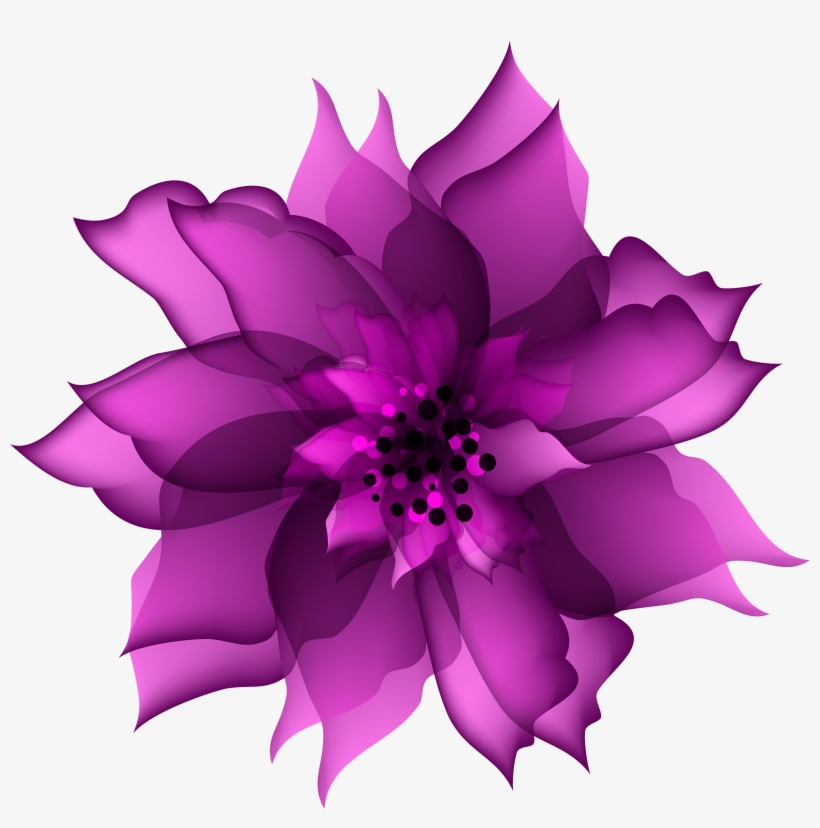 Purple Flower Vine Clipart Download - Clip Art, transparent png #3130629