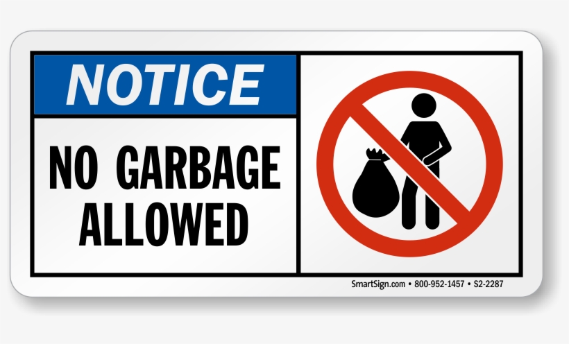 Zoom, Price, Buy - No Dumping Of Garbage Sign, transparent png #3131625