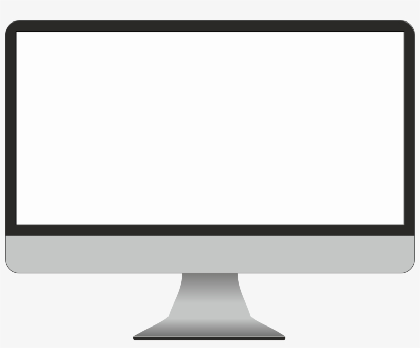 Computer Monitor With Blank Screen - Computador Iphone Em Png, transparent png #3131697