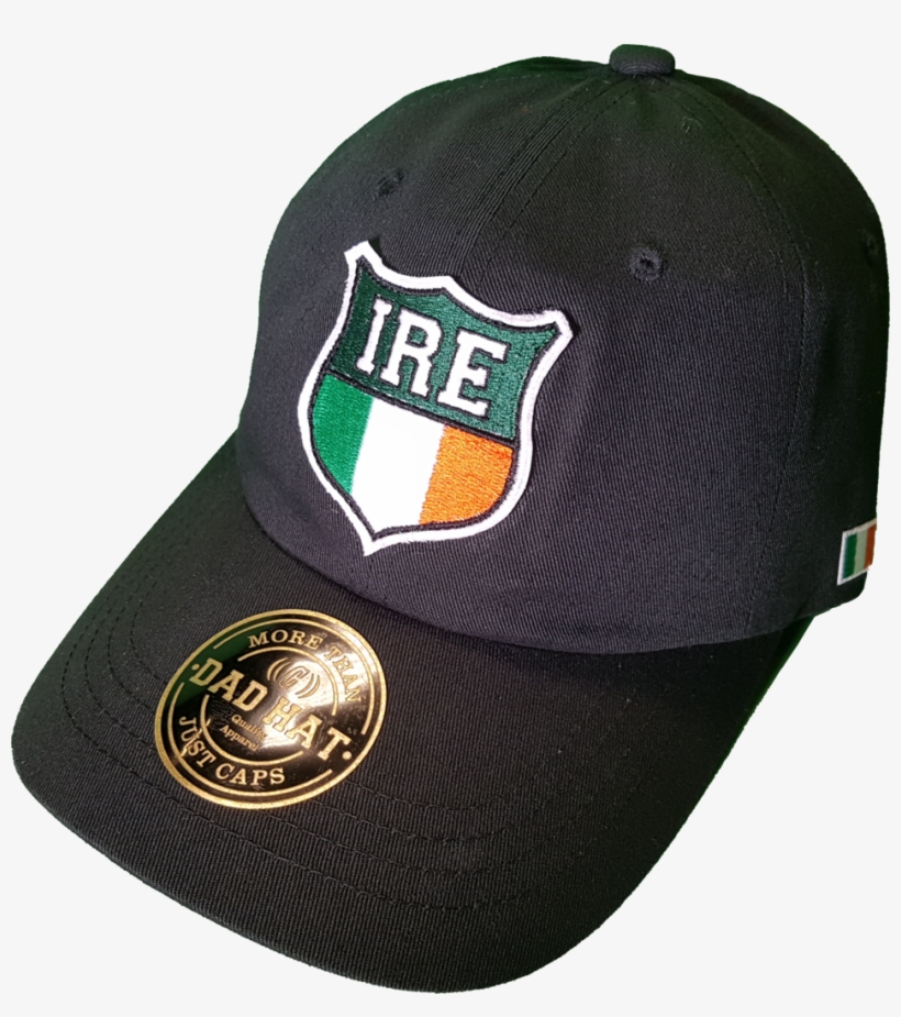 Irish Cap Shield Dad Hat Black - Hat, transparent png #3132016