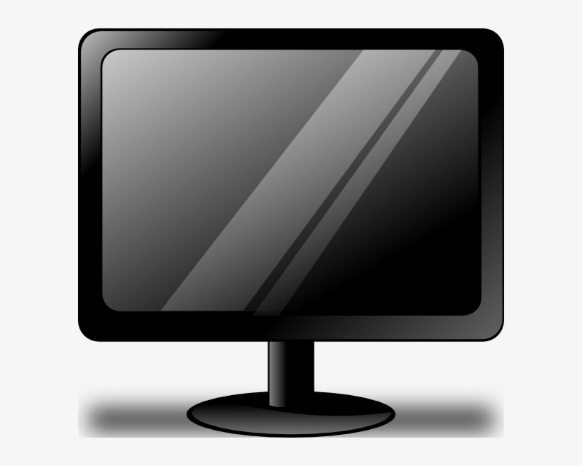 Ronoaldo Black Monitor Clip Art At Clker - Monitor Clipart, transparent png #3132043