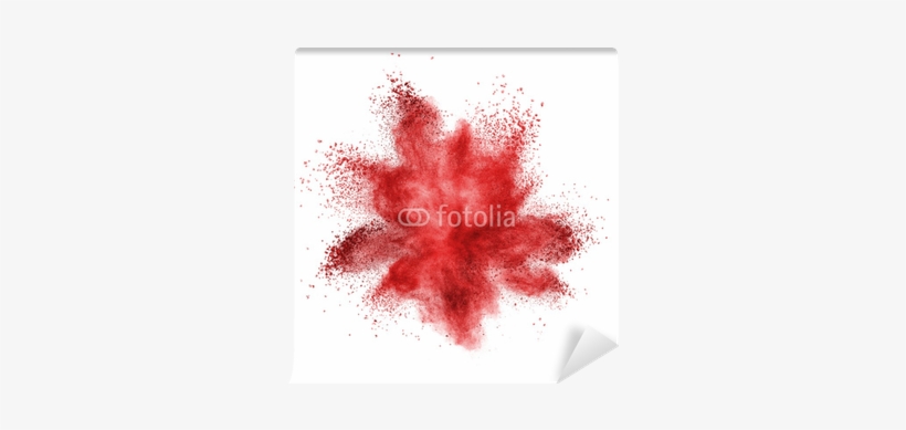 Red Powder Explosion Isolated On White Wall Mural • - Blue Dust Explosion Png, transparent png #3132178