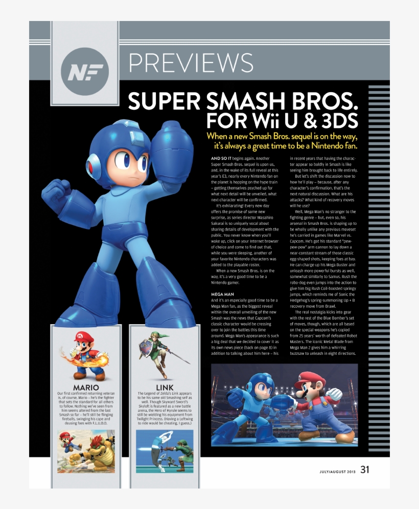 02-megamanonepage - Super Smash Bros. For Nintendo 3ds - Mewtwo Dlc, transparent png #3132690
