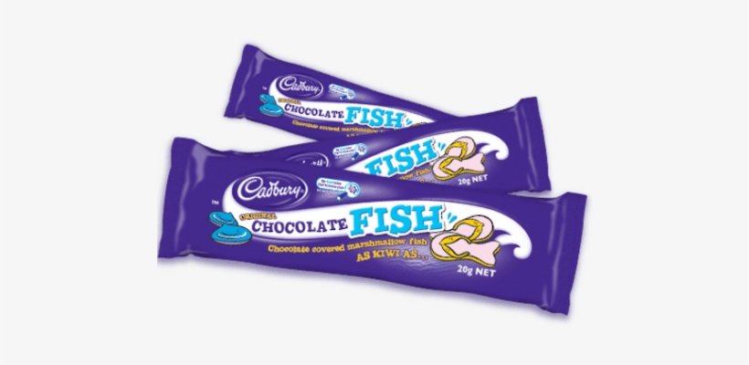 Image Of A Cadbury Chocolate Fish A Chewy Marshamallow - New Chocolate Bars 2018 Uk, transparent png #3134227