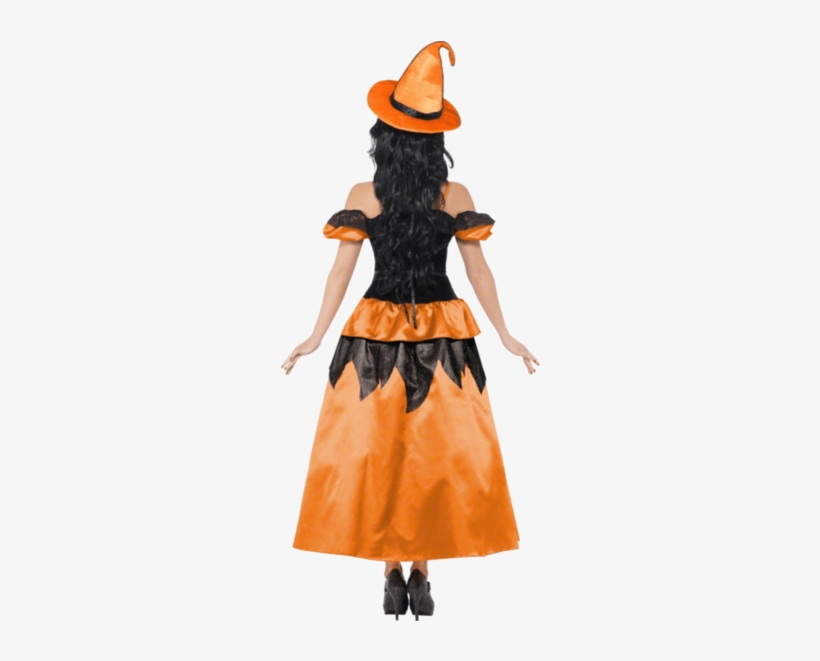 Sexy Witch Costume Orange - Adult Witch Costume With Orange, transparent png #3134255