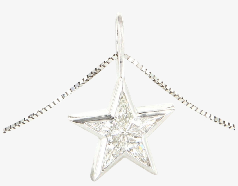 Star Pendant Necklace - Diamond Star Pendant, transparent png #3134767