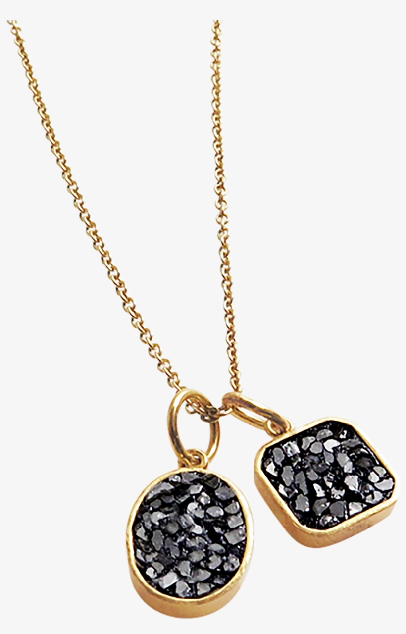 Raw Cut Diamond Double Pendant Necklace - Baumgarten Di Marco Raw Cut Diamond Double Pendant, transparent png #3135091