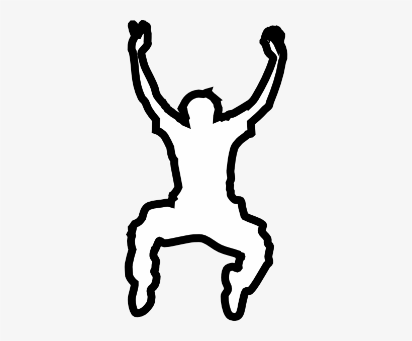 Jump Silhouette Clip Art - White Jumping Silhouette Png, transparent png #3135231