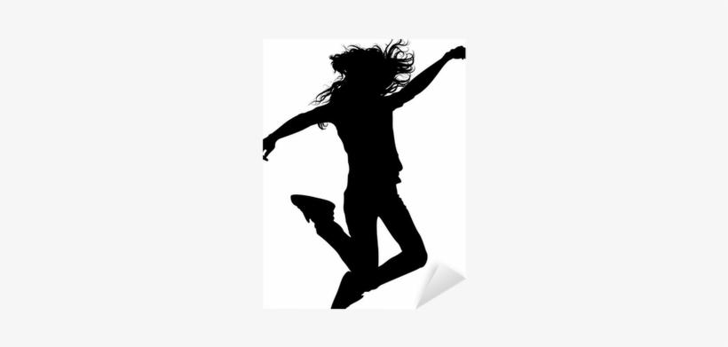 Girl Jumping Silhouette Png - Teen Girl Silhouette Png, transparent png #3135256