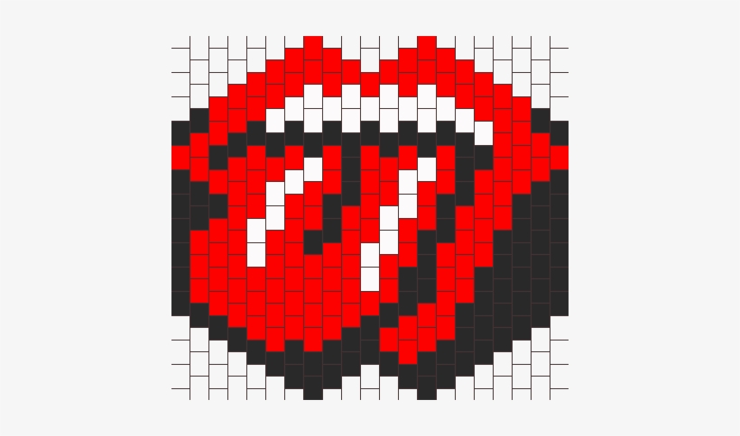 Rolling Stones Mask Bead Pattern - Eye Of Sauron Pixel Art, transparent png #3135295