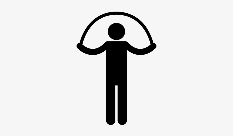 Jumping Rope Silhouette Vector - Jumping Rope Symbol, transparent png #3135504